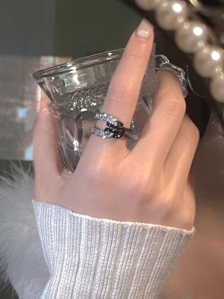 日韓撞色拼接食指戒Contrasting Index Finger Ring