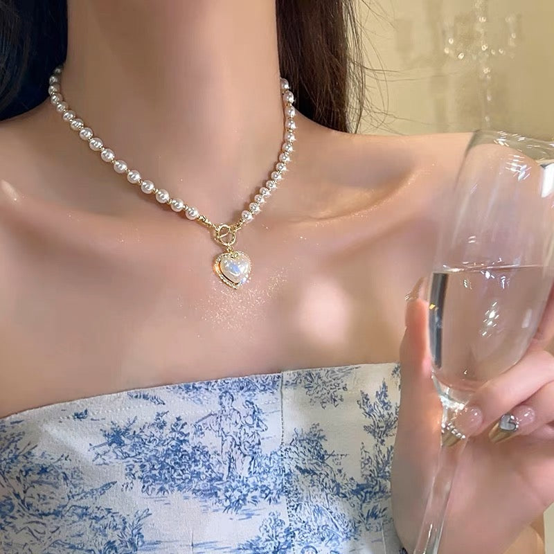 愛心珍珠氣質項鍊Heart Pearl Necklace