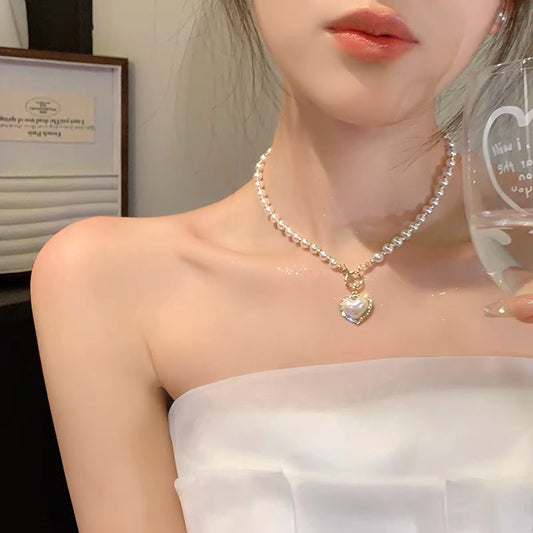 愛心珍珠氣質項鍊Heart Pearl Necklace