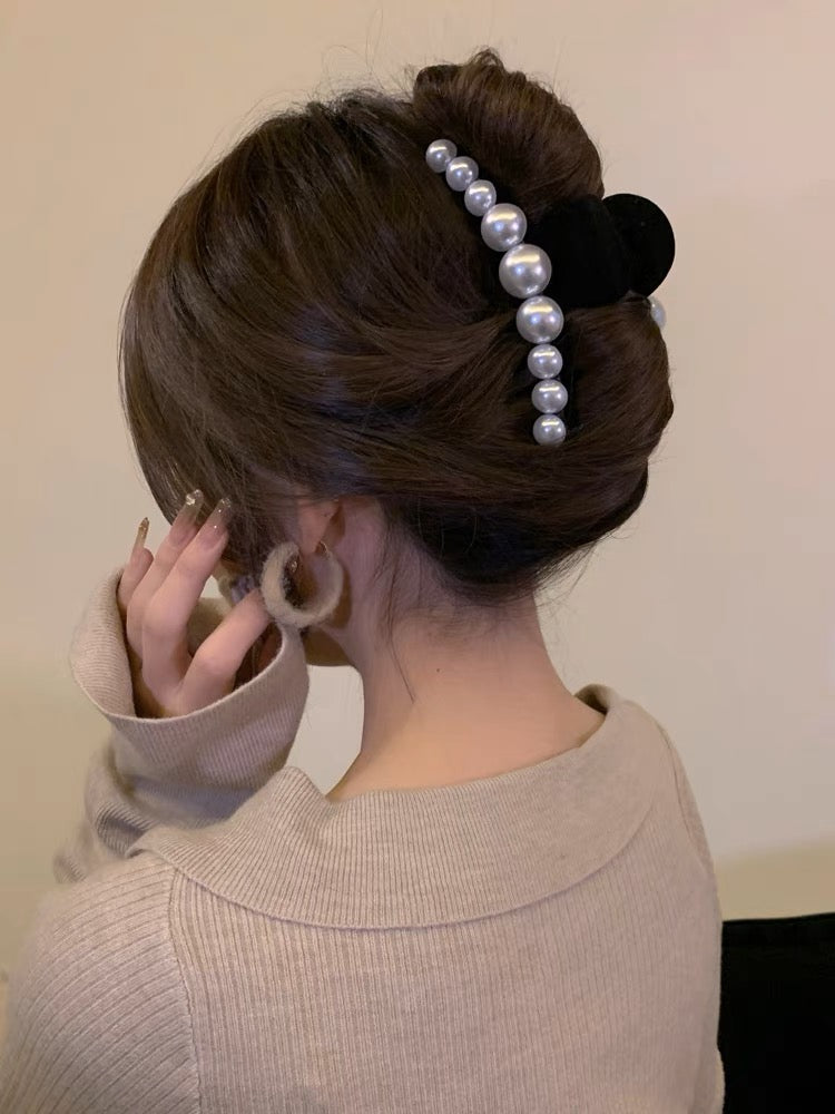 法式復古高級珍珠髮夾French Vintage Pearl Hair Clip