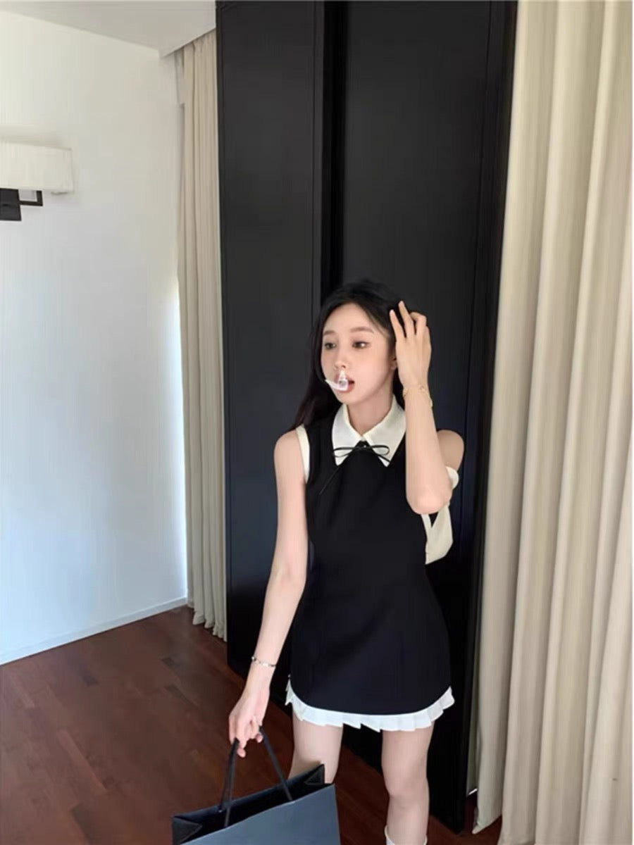 辣妹黑色polo連衣裙 Preppy polo dress