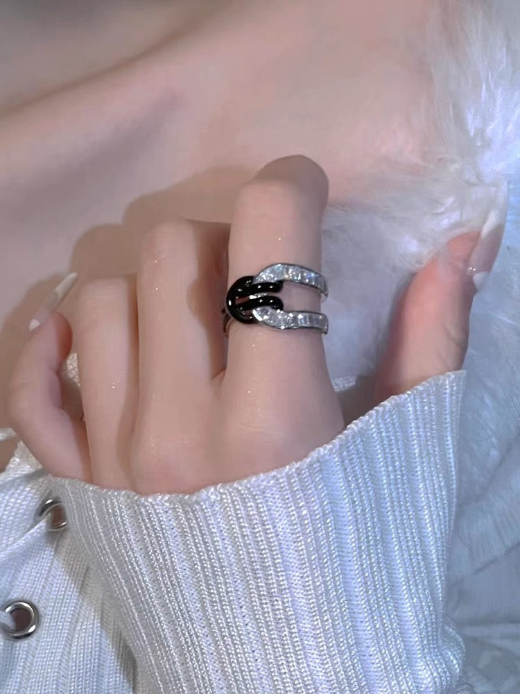 日韓撞色拼接食指戒Contrasting Index Finger Ring